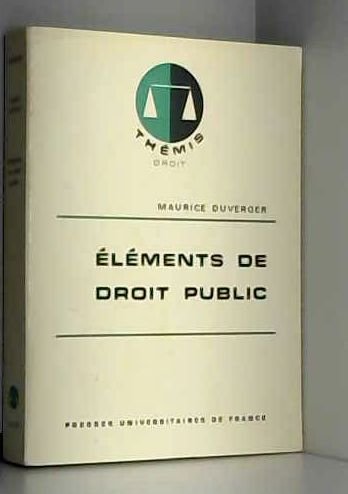 Beispielbild fr ELEMENTS DE DROIT PUBLIC zum Verkauf von medimops