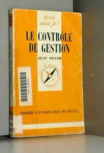 Imagen de archivo de Le contrle de gestion. 5e dition mise  jour a la venta por Librairie La MASSENIE  MONTOLIEU