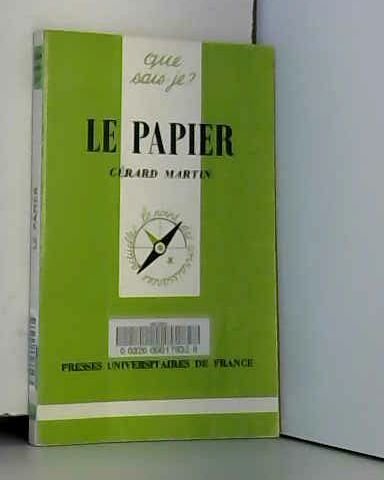 Stock image for LE PAPIER for sale by Bibliofolie