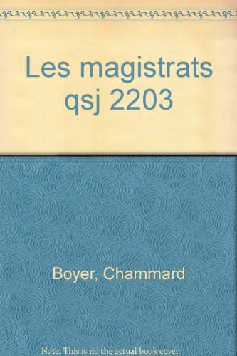 9782130387190: Les Magistrats