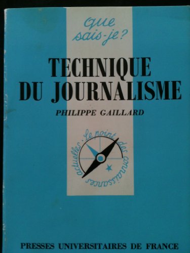 Imagen de archivo de Technique du journalisme a la venta por Ammareal