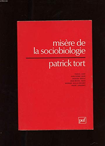 9782130391296: Misère de la sociobiologie (French Edition)