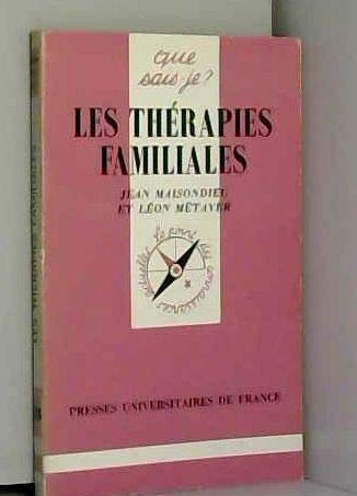 Beispielbild fr Les thrapies familiales zum Verkauf von Librairie La MASSENIE  MONTOLIEU