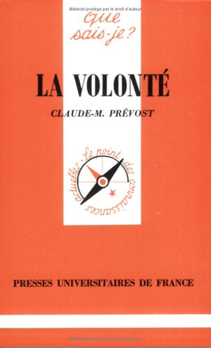 Beispielbild fr La Volont zum Verkauf von RECYCLIVRE