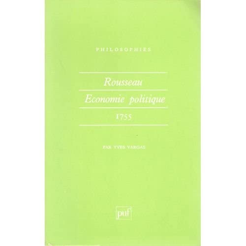 Stock image for Rousseau "conomie politique" 1755 for sale by Chapitre.com : livres et presse ancienne