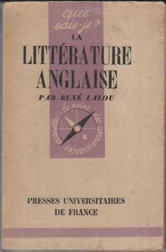 Stock image for La littrature anglaise for sale by Librairie La MASSENIE  MONTOLIEU