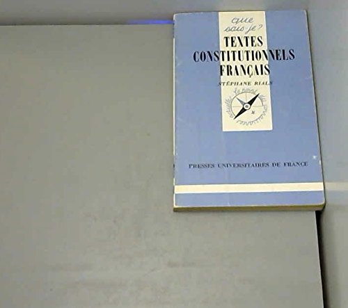 Beispielbild fr Textes constitutionnels franais. 3e dition complte et mise  jour zum Verkauf von Librairie La MASSENIE  MONTOLIEU