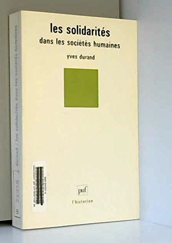 9782130398080: Solidarites dans societes humaines