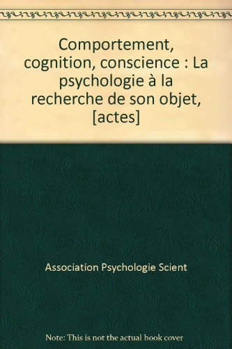 9782130398516: comportement cognition conscience