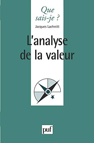 Stock image for L'Analyse de la valeur, 3e dition for sale by Ammareal