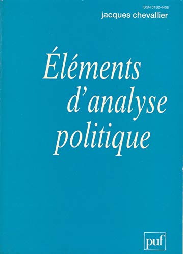 Imagen de archivo de Elements d'analyse Politique a la venta por Zubal-Books, Since 1961