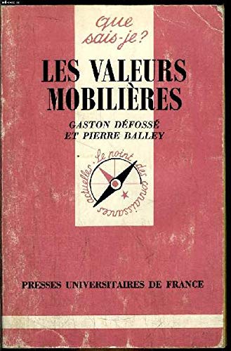 Imagen de archivo de Les valeurs mobilires a la venta por La Petite Bouquinerie