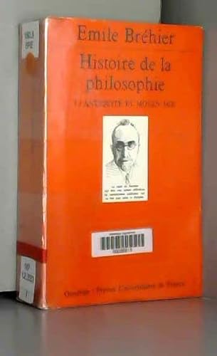 Beispielbild fr Histoire de la philosophie t.1 zum Verkauf von medimops