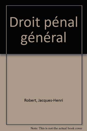 Droit pénal général