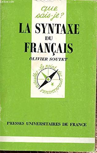 Beispielbild fr La syntaxe du franais zum Verkauf von medimops