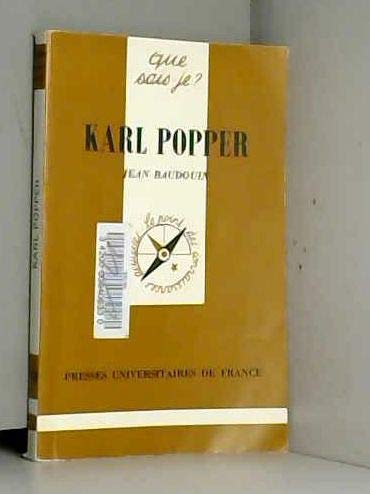 Beispielbild fr Karl Popper. Collection : Que sais-je ?, N 2440. zum Verkauf von AUSONE