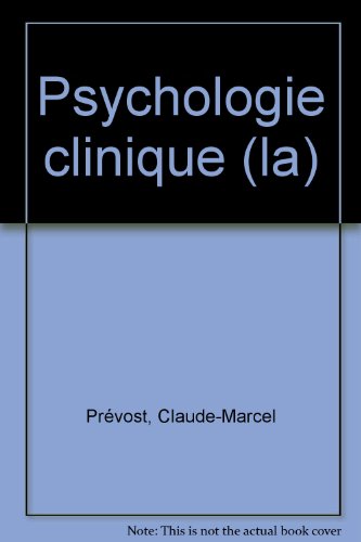Beispielbild fr La Psychologie clinique zum Verkauf von Ammareal