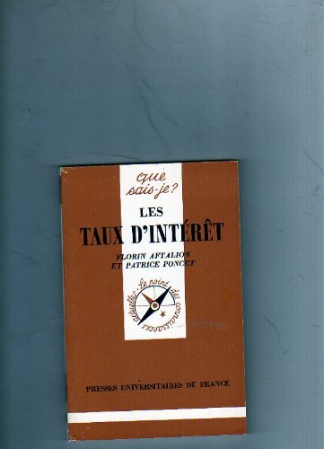 Imagen de archivo de Les taux d'intrt. 2e dition mise  jour a la venta por Librairie La MASSENIE  MONTOLIEU