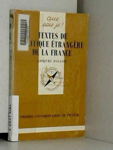 9782130424871: Textes de politique trangre de la France