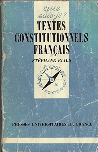 Imagen de archivo de Textes constitutionnels franais a la venta por medimops