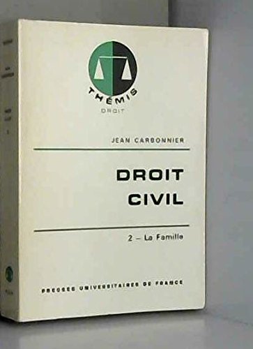 Beispielbild fr Droit civil Tome 2 : La Famille zum Verkauf von Ammareal