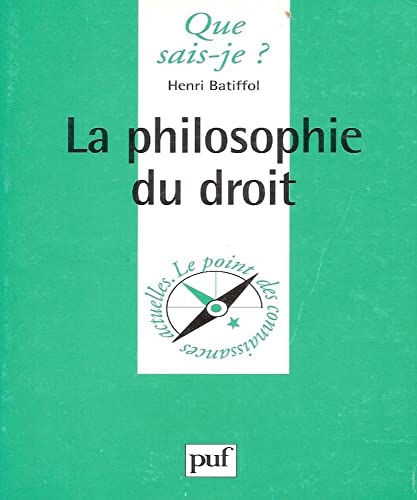 Stock image for La philosophie du droit for sale by Ammareal
