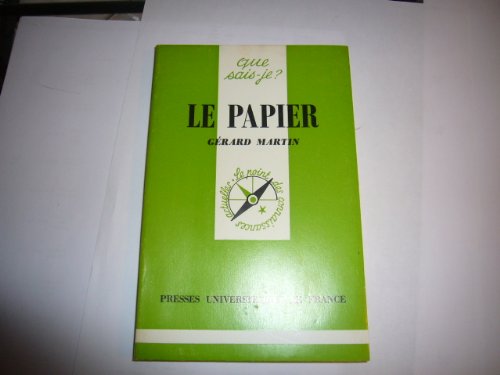 Stock image for Le Papier for sale by Ammareal