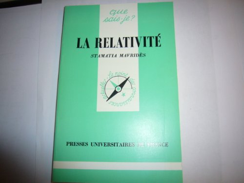 Beispielbild fr La Relativit zum Verkauf von RECYCLIVRE