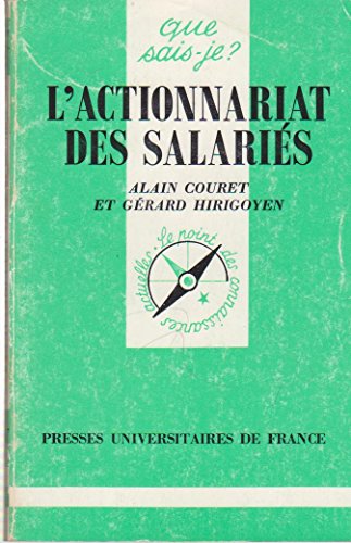 Stock image for L'ACTIONNARIAT DES SALARIES for sale by Bibliofolie