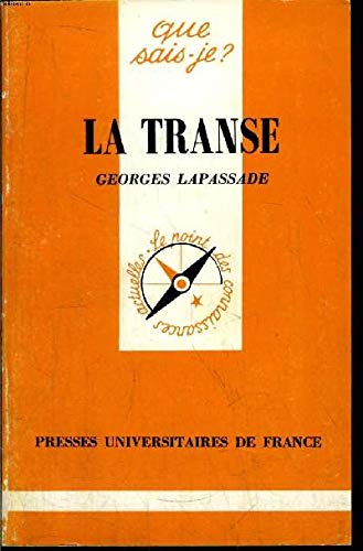 Stock image for La Transe for sale by LIVREAUTRESORSAS