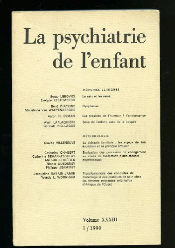 Beispielbild fr La Psychiatrie de l'Enfant. Volume XXXIII 1/1990 zum Verkauf von LibrairieLaLettre2