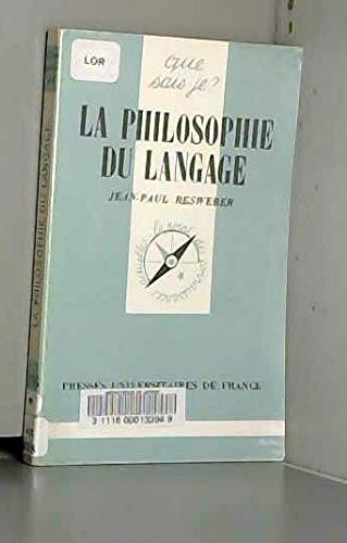 Stock image for La philosophie du langage for sale by medimops