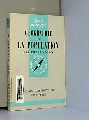 Beispielbild fr Gographie de la population zum Verkauf von Ammareal