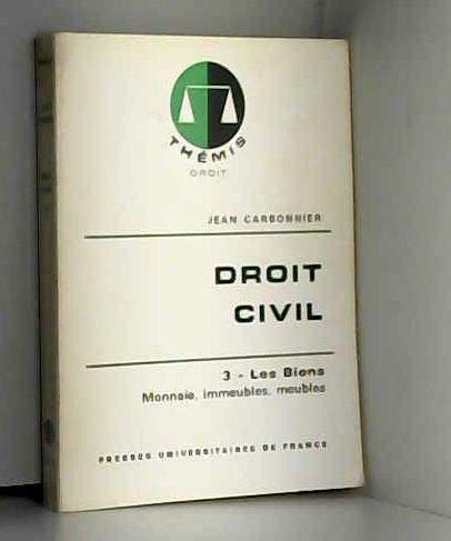 Beispielbild fr Droit civil Tome 3 : Les Biens zum Verkauf von Ammareal