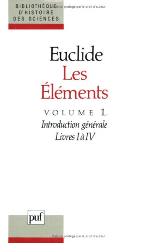 9782130432401: Les Elements. Tome 1