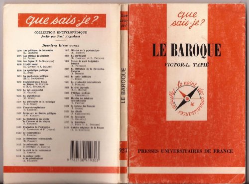 Beispielbild fr Baroque (le) (QUE SAIS-JE ?) zum Verkauf von ThriftBooks-Dallas