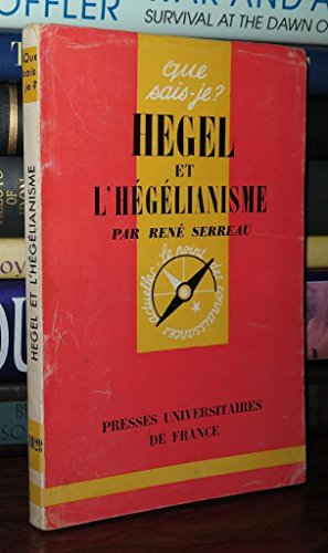 Stock image for Hegel et l'hegelianisme for sale by medimops