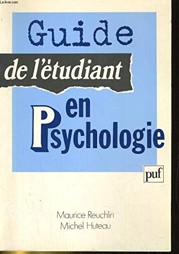 Imagen de archivo de Guide de l'tudiant en psychologie a la venta por Ammareal