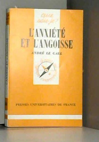 Stock image for L'anxi t et l'angoisse for sale by Better World Books