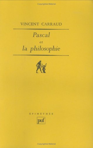 Imagen de archivo de Pascal et la philosophie (Epime?the?e) (French Edition) a la venta por Andrew's Books