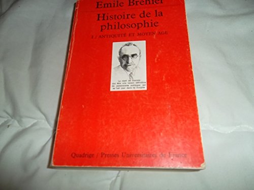 Stock image for Histoire de la philosophie t.1 for sale by medimops