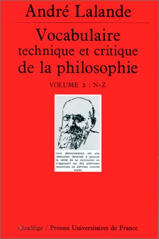 Stock image for Vocabulaire technique et critique de la philosophie, coffret de 2 volumes for sale by medimops