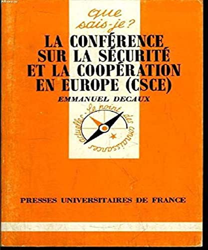 9782130445470: La confrence sur la scurit et la coopration en Europe, CSCE