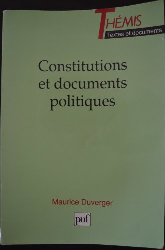 Beispielbild fr Constitutions et documents politiques zum Verkauf von Ammareal