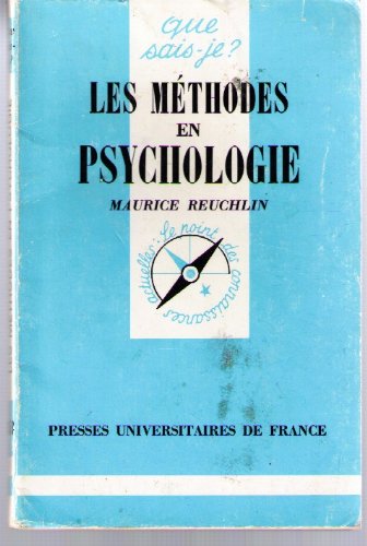 Imagen de archivo de Les mthodes en psychologie a la venta por La bataille des livres