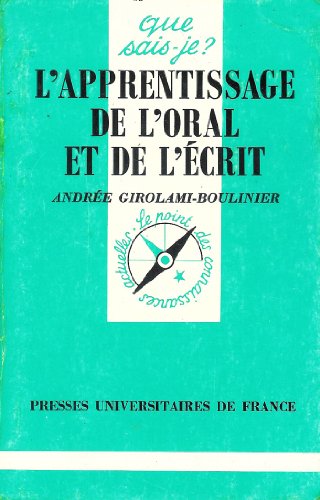 apprentissage de l'oral & de l'ecrit qsj 2717