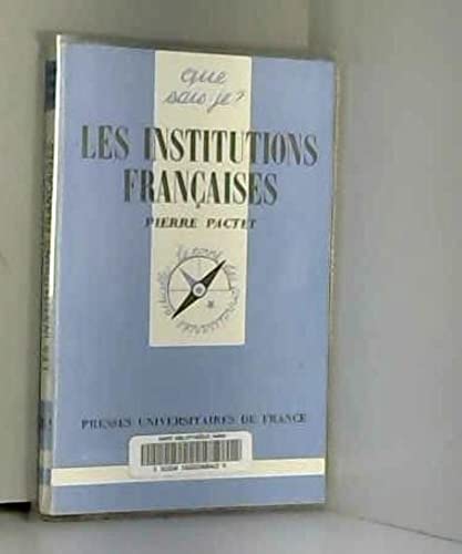 Stock image for Les institutions franaises, 8e dition for sale by Ammareal