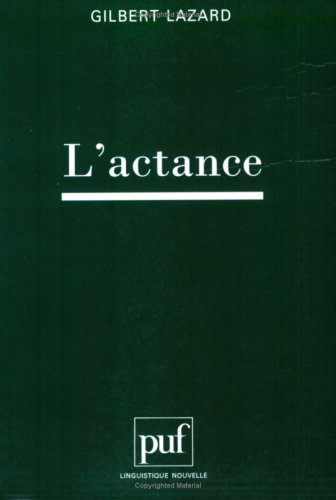 Imagen de archivo de L'actance Lazard, Gilbert a la venta por Au bon livre