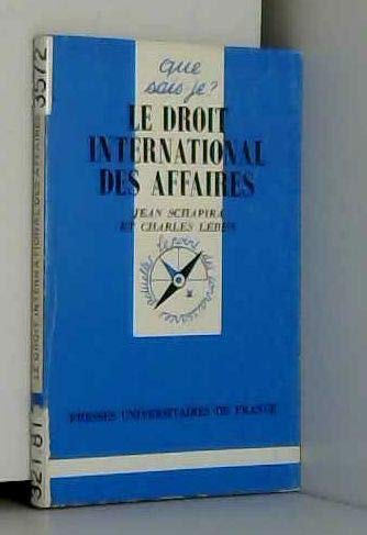 9782130460541: Le Droit international des affaires