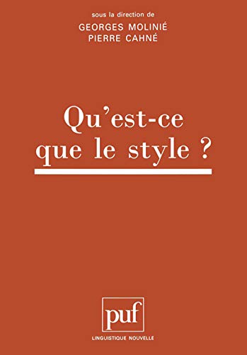 Stock image for Qu'est-ce que le style ? for sale by Webster's Bookstore Cafe, Inc.